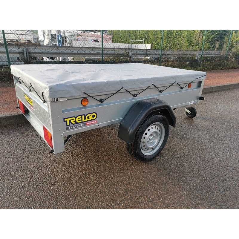 TRELGO Gepäckanhänger mit Stützrad und Flachplane